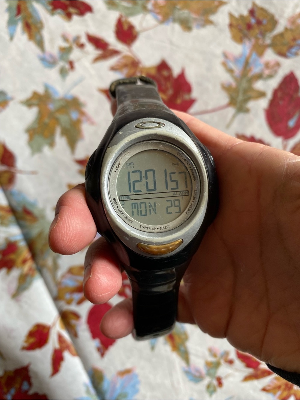 Oakley Men Hydrophobic All Black & Gold Rubber Quartz Digital 44mm Watch Working